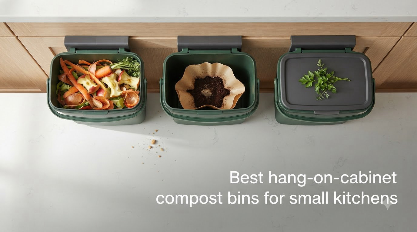 Best hang-on-cabinet compost bins for small kitchens