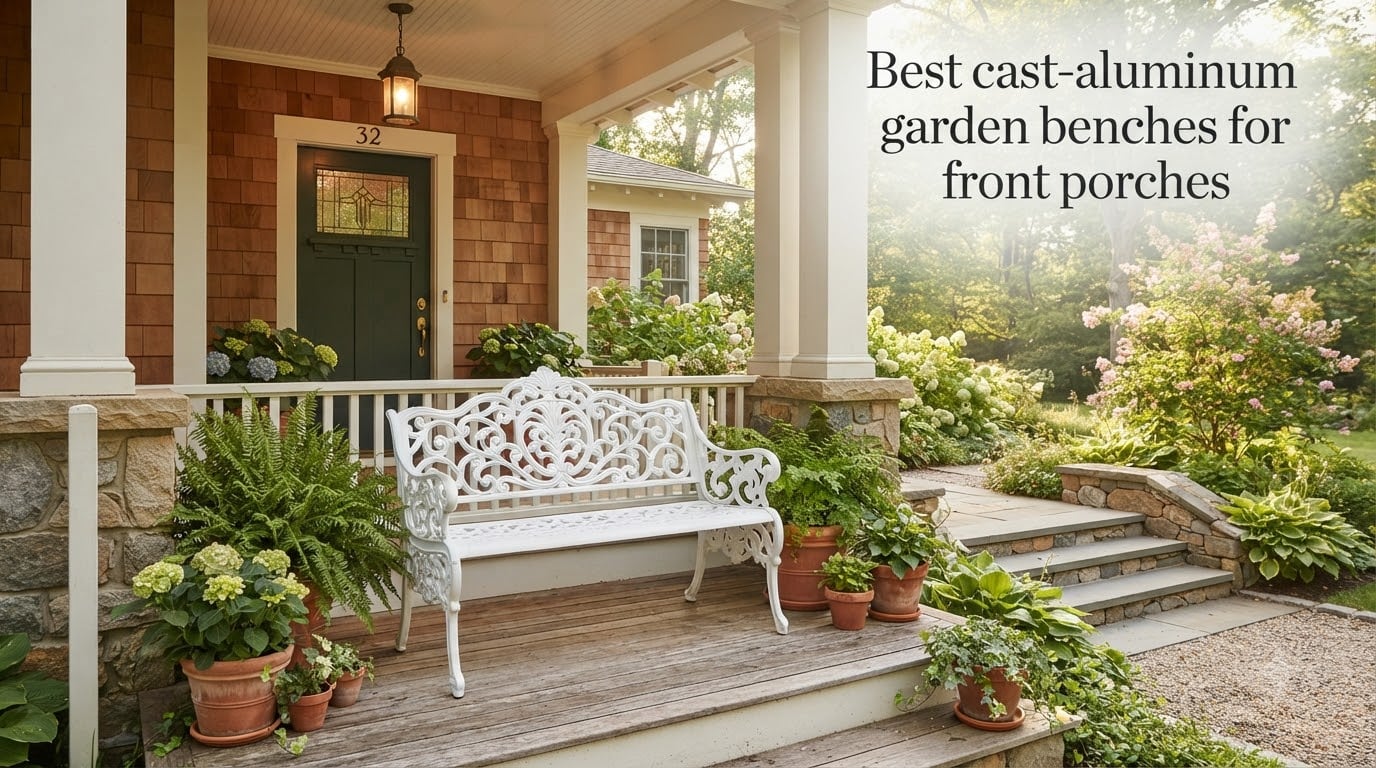 Best cast-aluminum garden benches for front porches