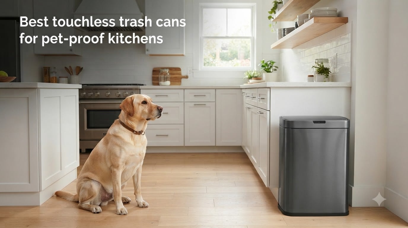 Best touchless trash cans for pet-proof kitchens