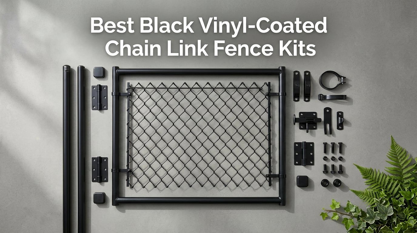 Best Black Vinyl-Coated Chain Link Fence Kits