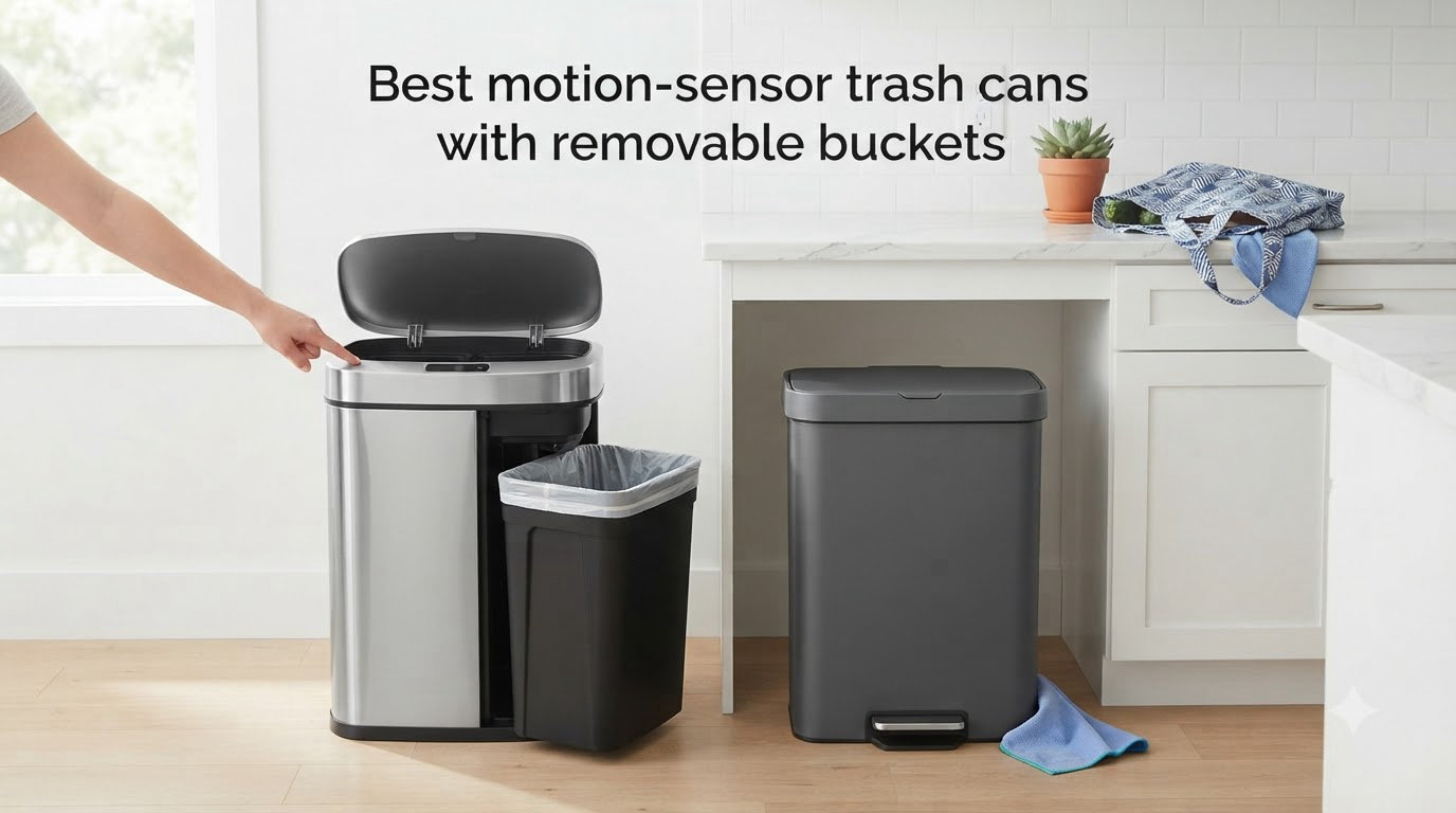 Best motion-sensor trash cans with removable buckets