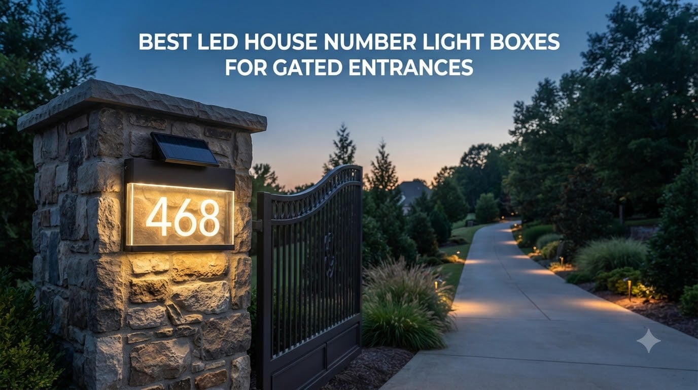 Best LED house number light boxes for gated entrances