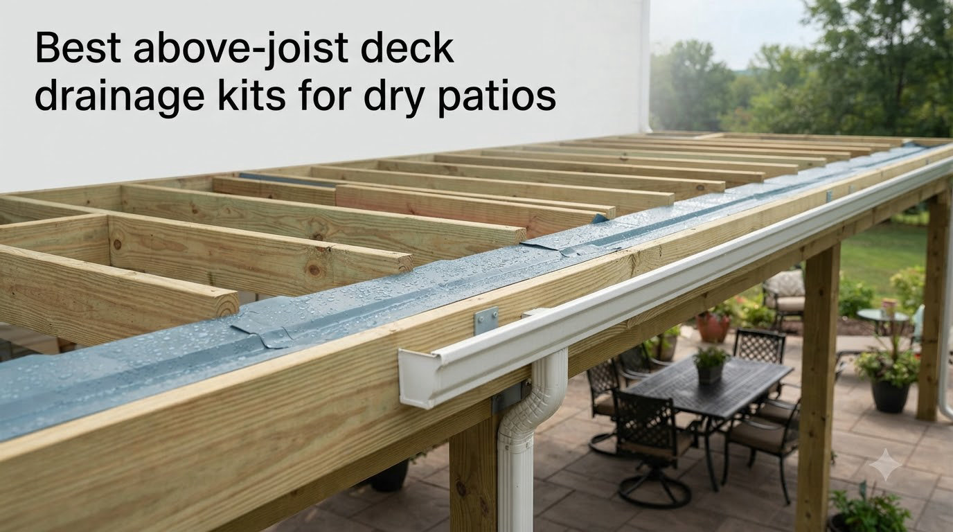 Best above-joist deck drainage kits for dry patios