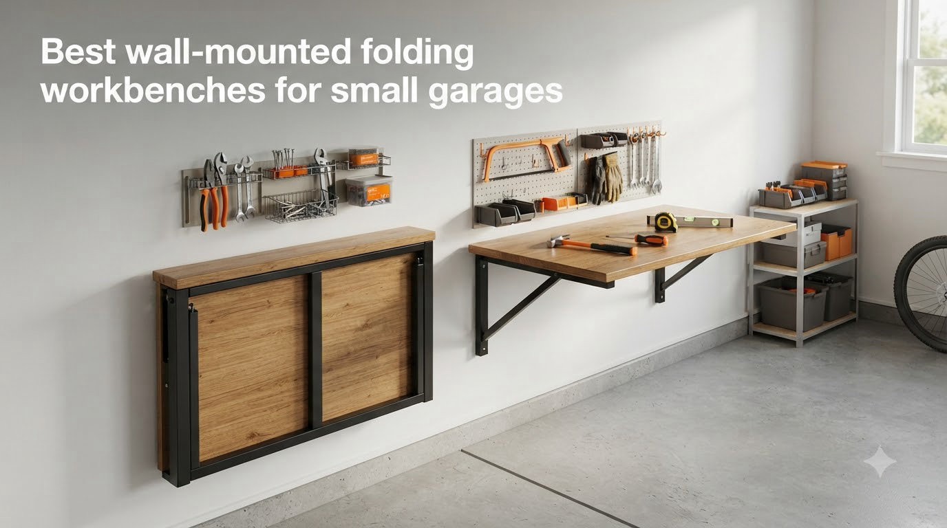 Best wall-mounted folding workbenches for small garages