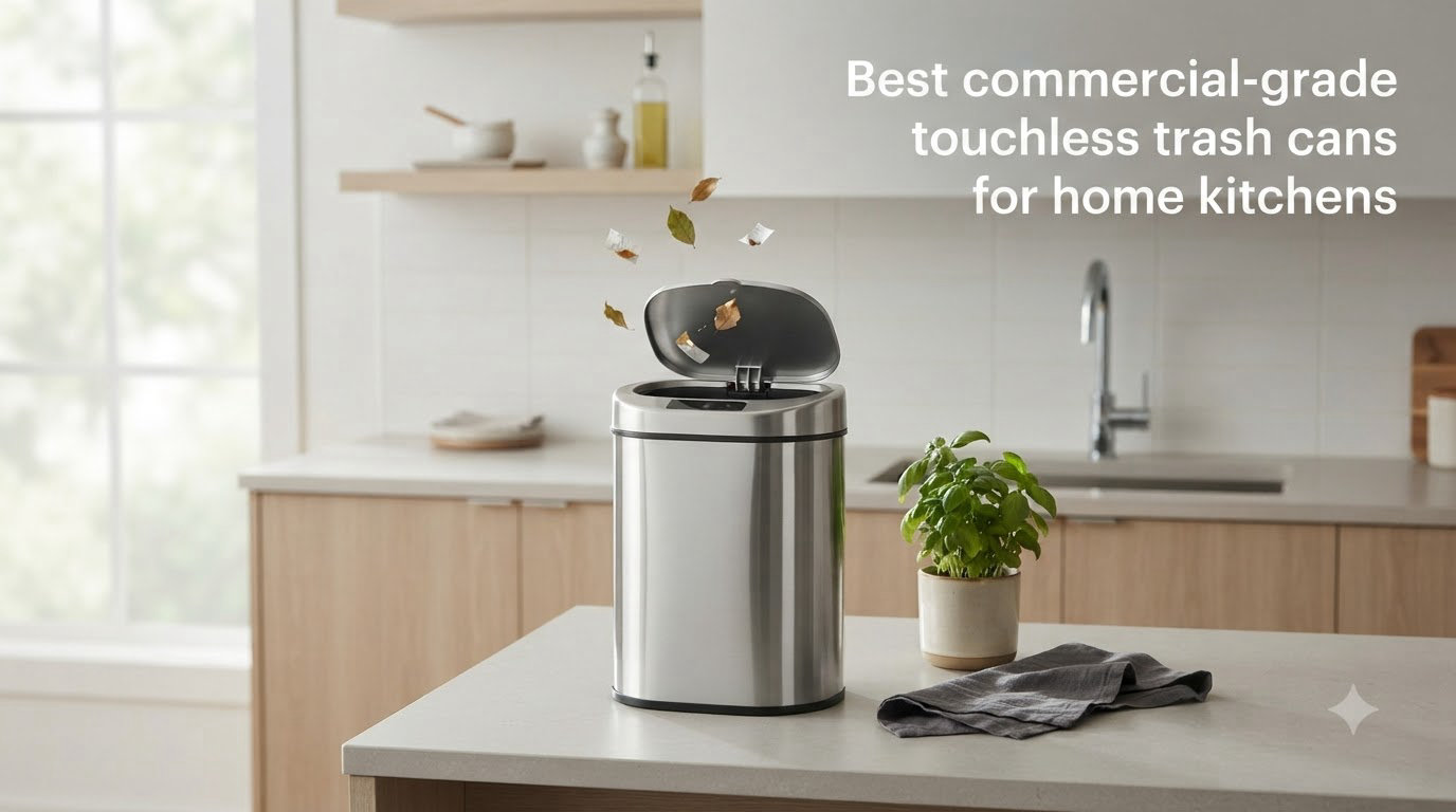 Best commercial-grade touchless trash cans for home kitchens