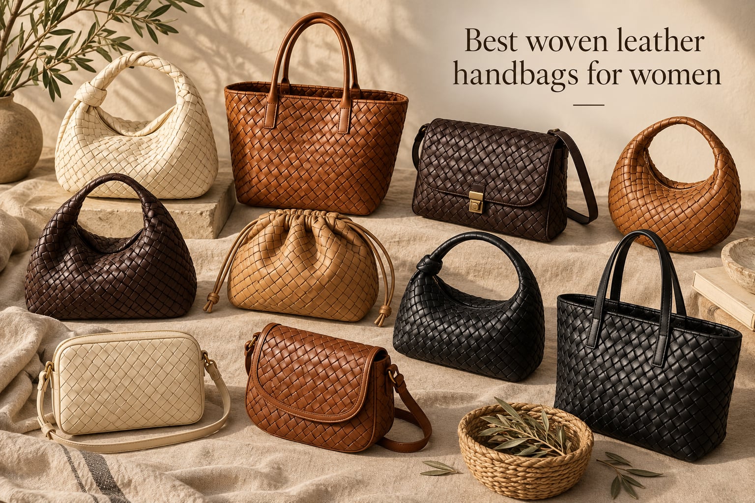 Best woven leather handbags for women