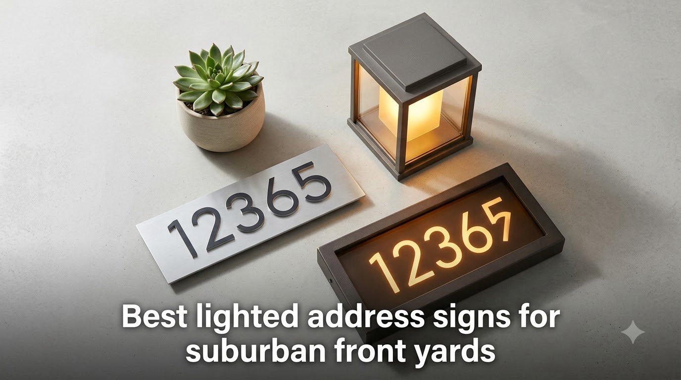 Best lighted address signs for suburban front yards