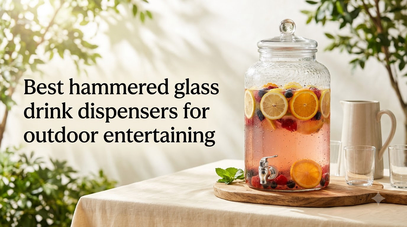 Best hammered glass drink dispensers for outdoor entertaining