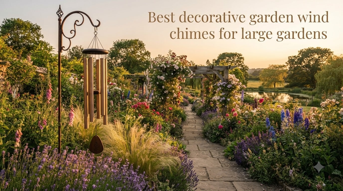 Best decorative garden wind chimes for large gardens
