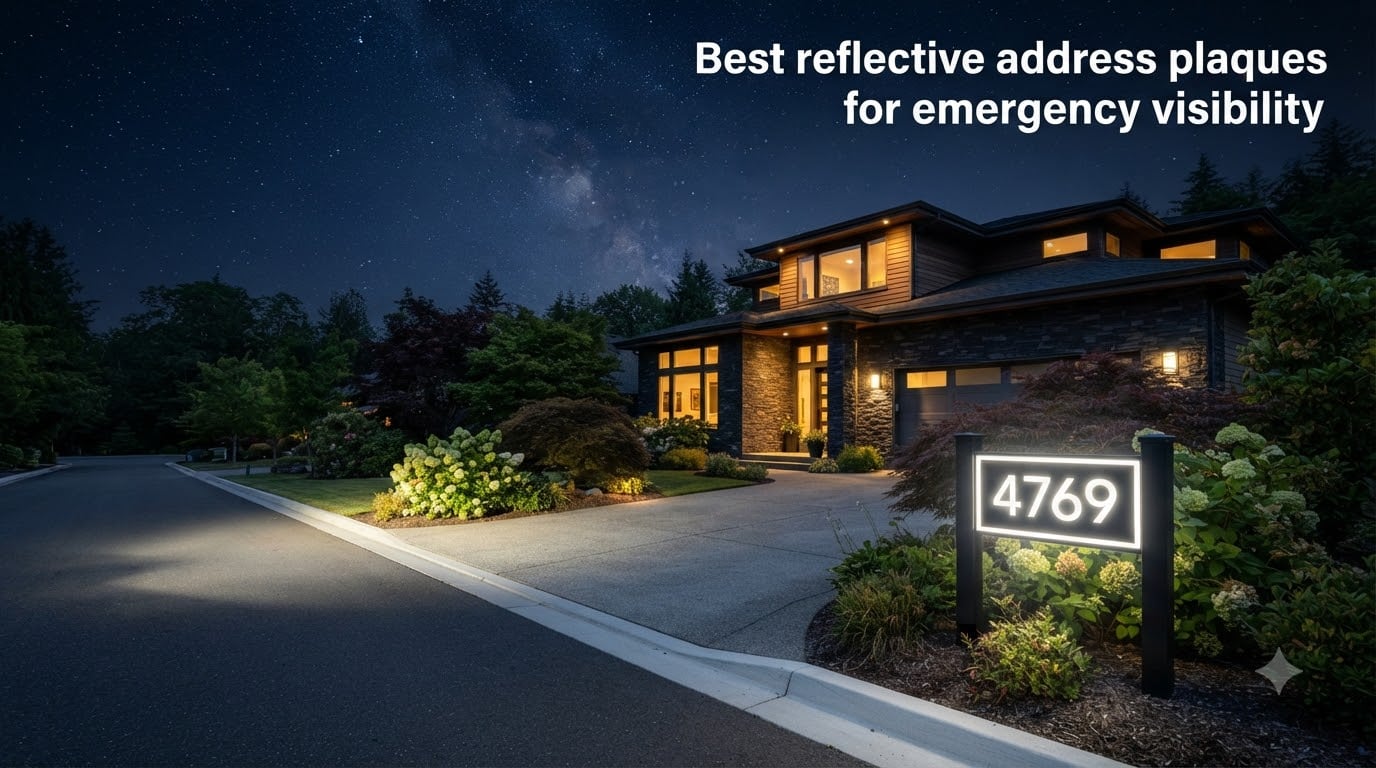 Best reflective address plaques for emergency visibility