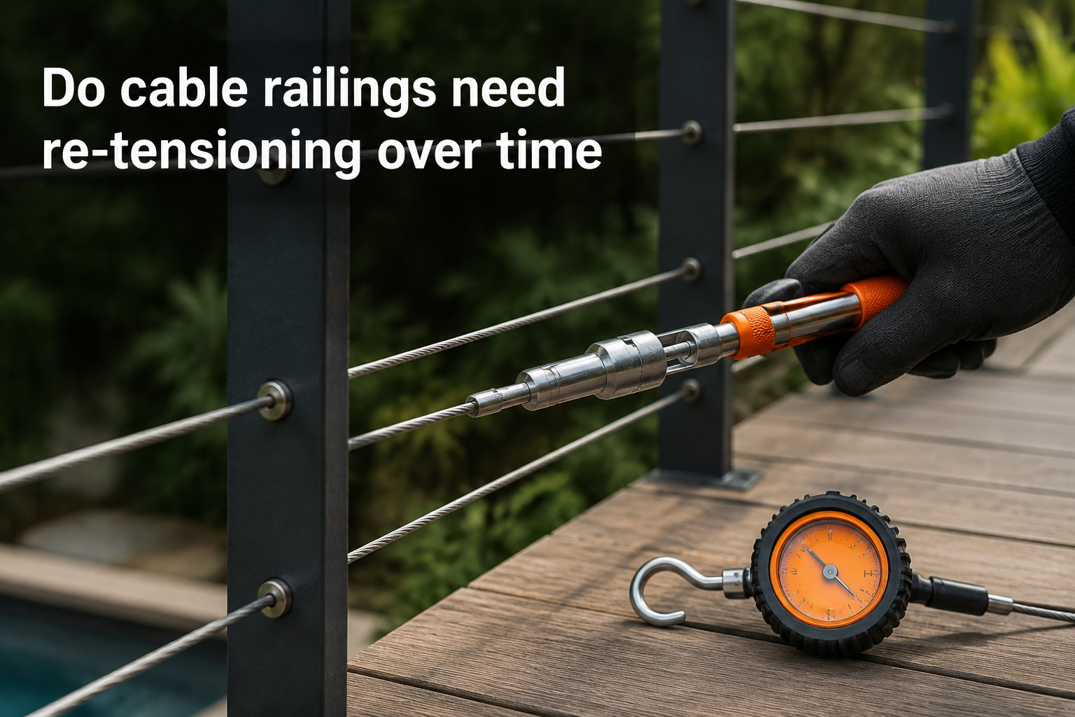 Do cable railings need re-tensioning over time