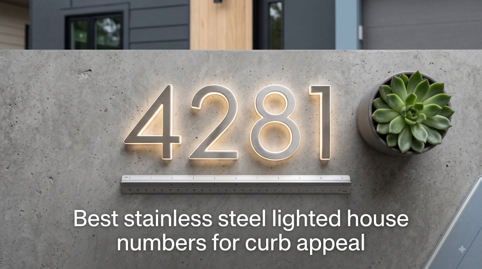 Best stainless steel lighted house numbers for curb appeal