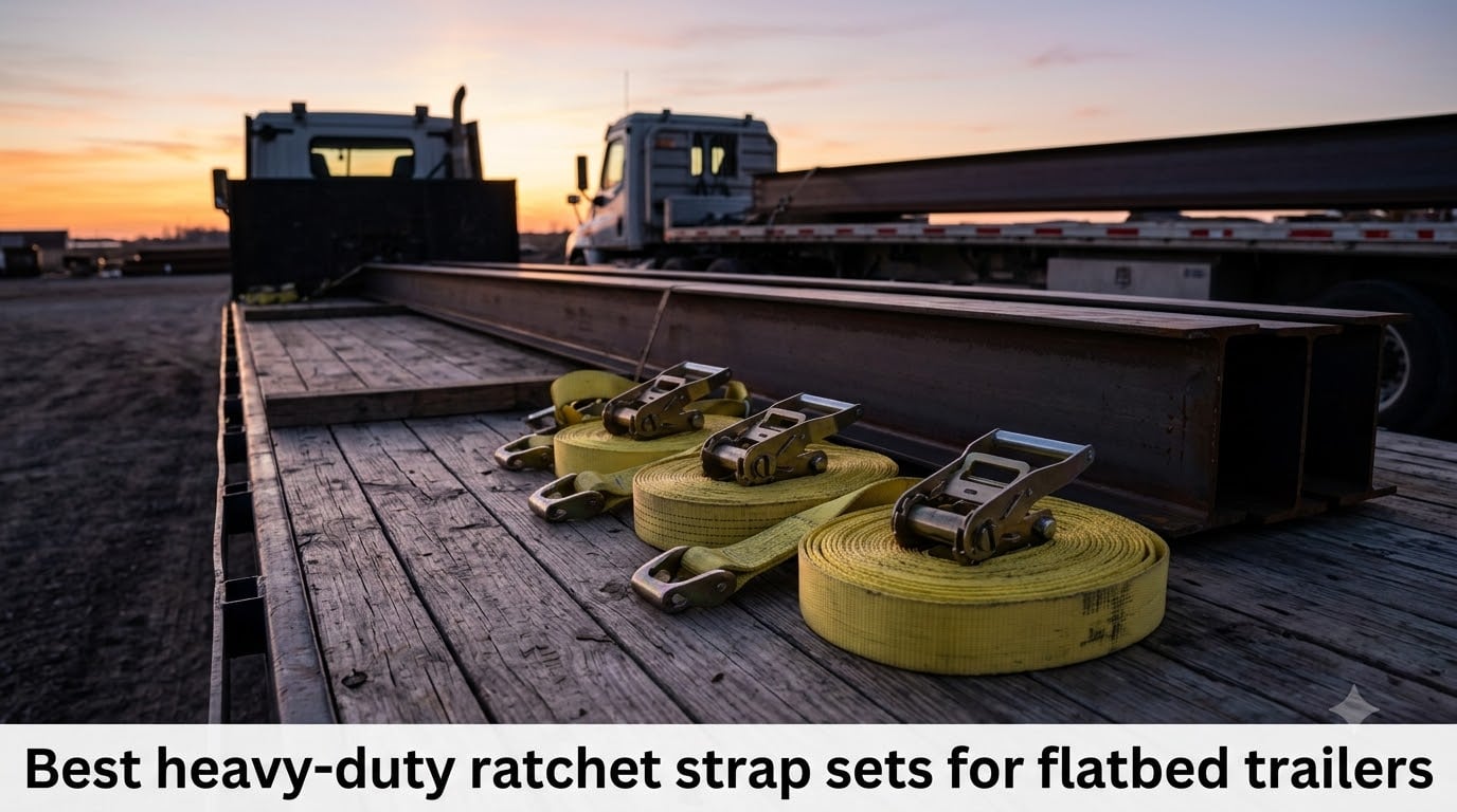 Best heavy-duty ratchet strap sets for flatbed trailers