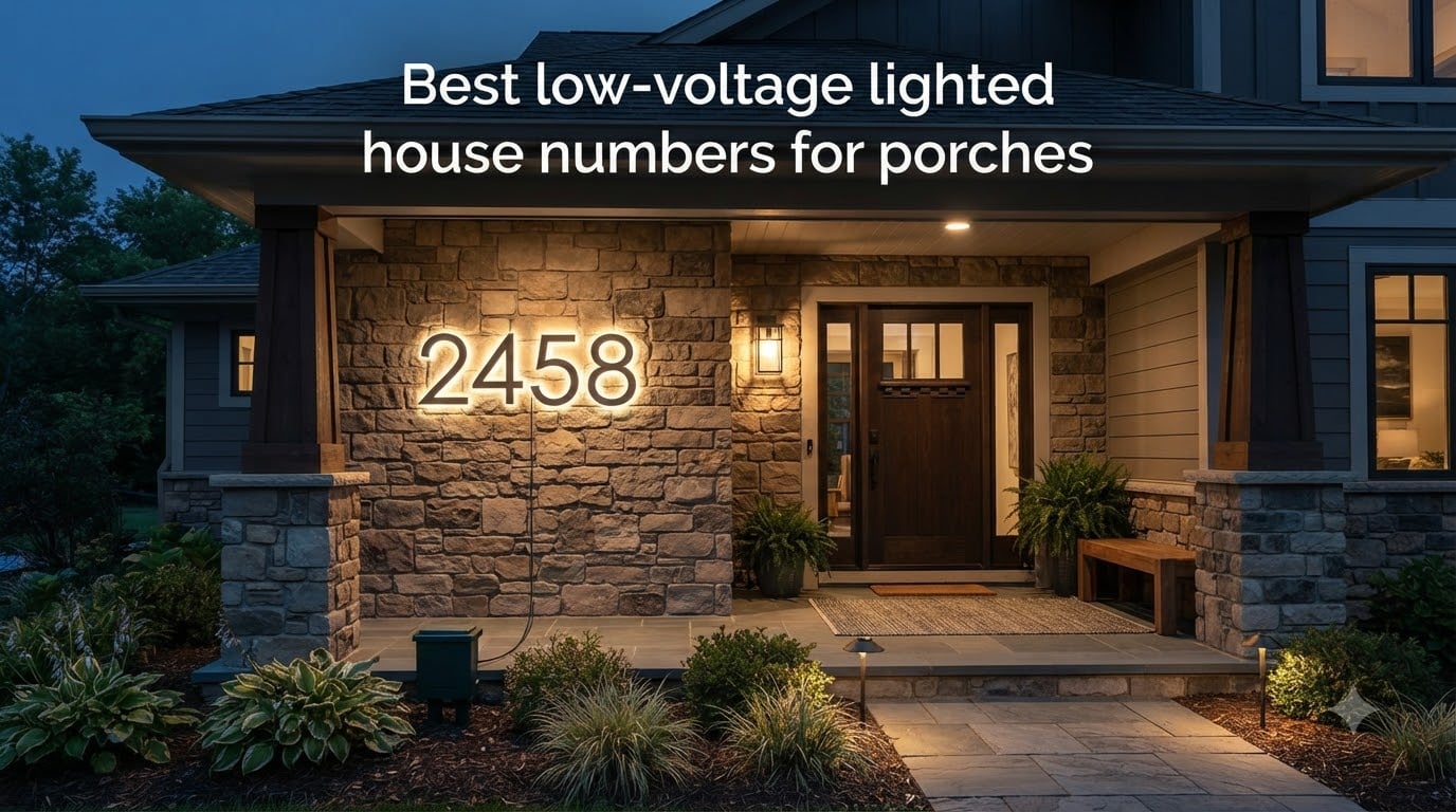Best low-voltage lighted house numbers for porches