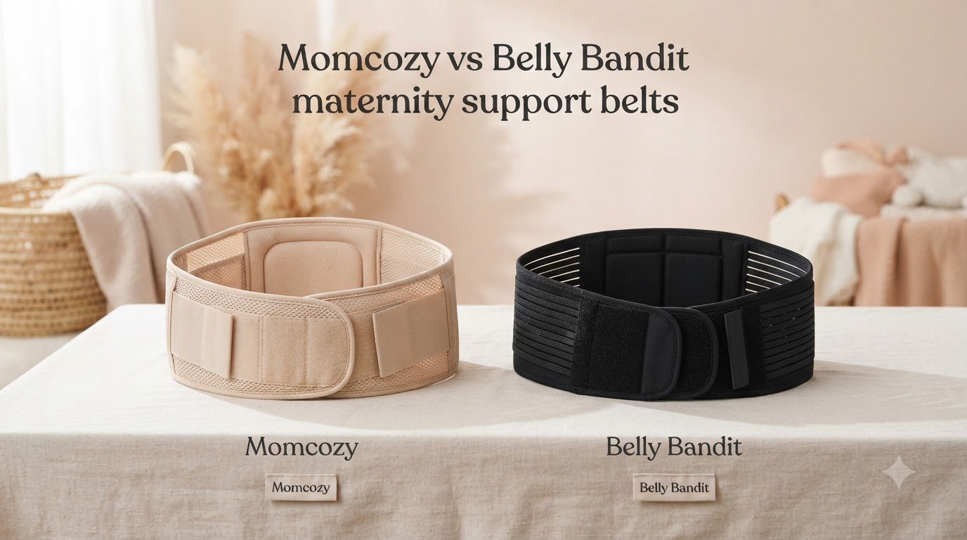 Momcozy vs Belly Bandit maternity support belts
