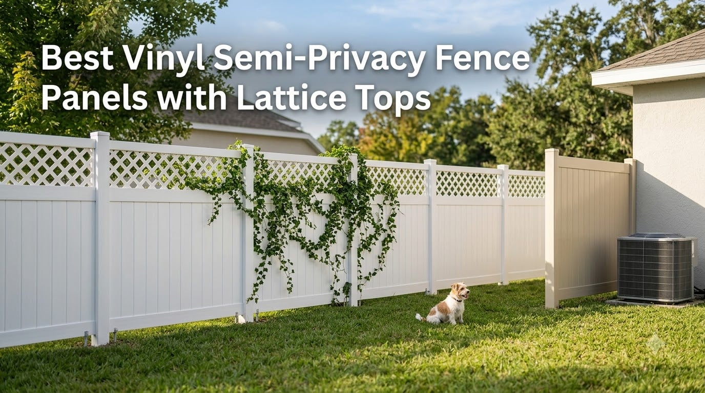 Best Vinyl Semi-Privacy Fence Panels with Lattice Tops