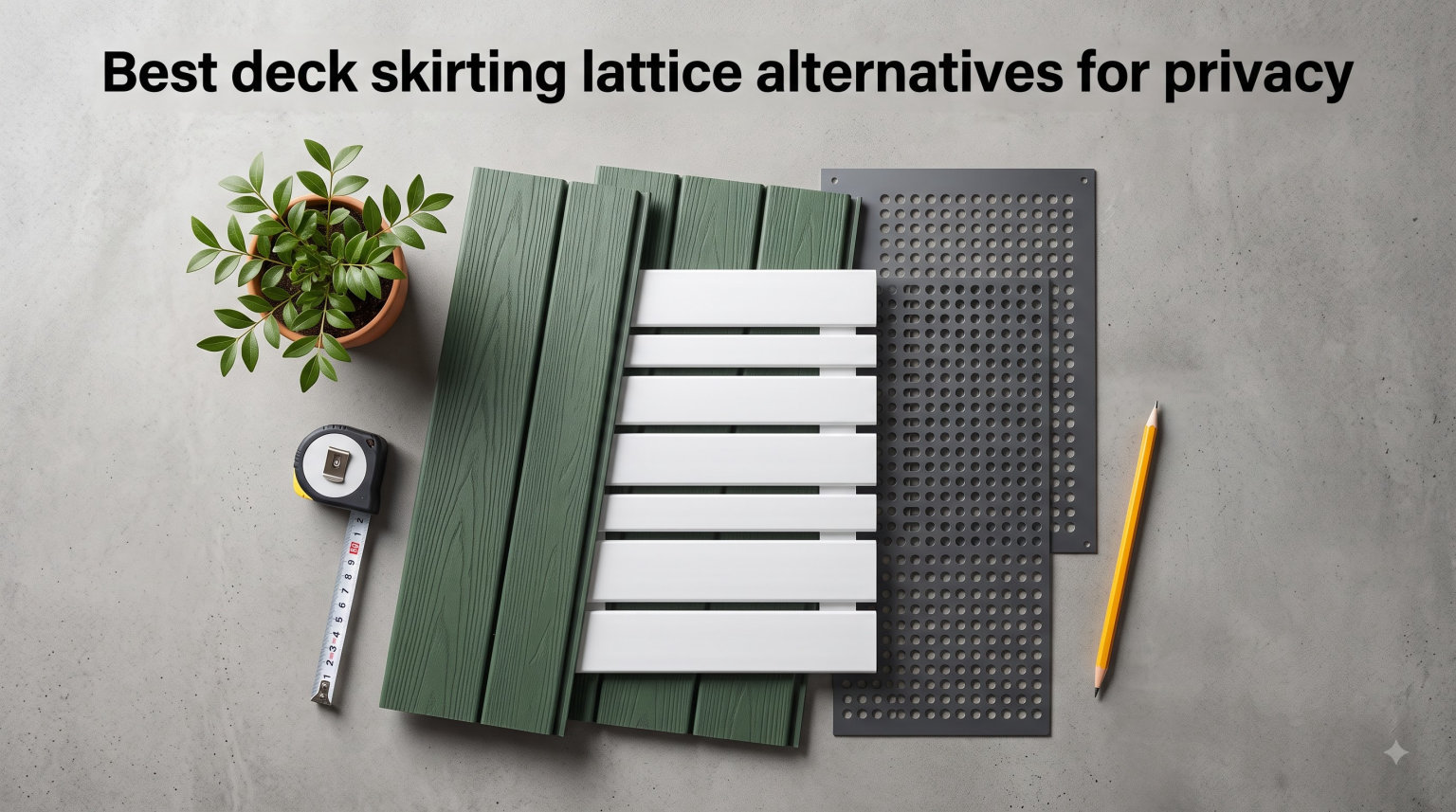 Best deck skirting lattice alternatives for privacy