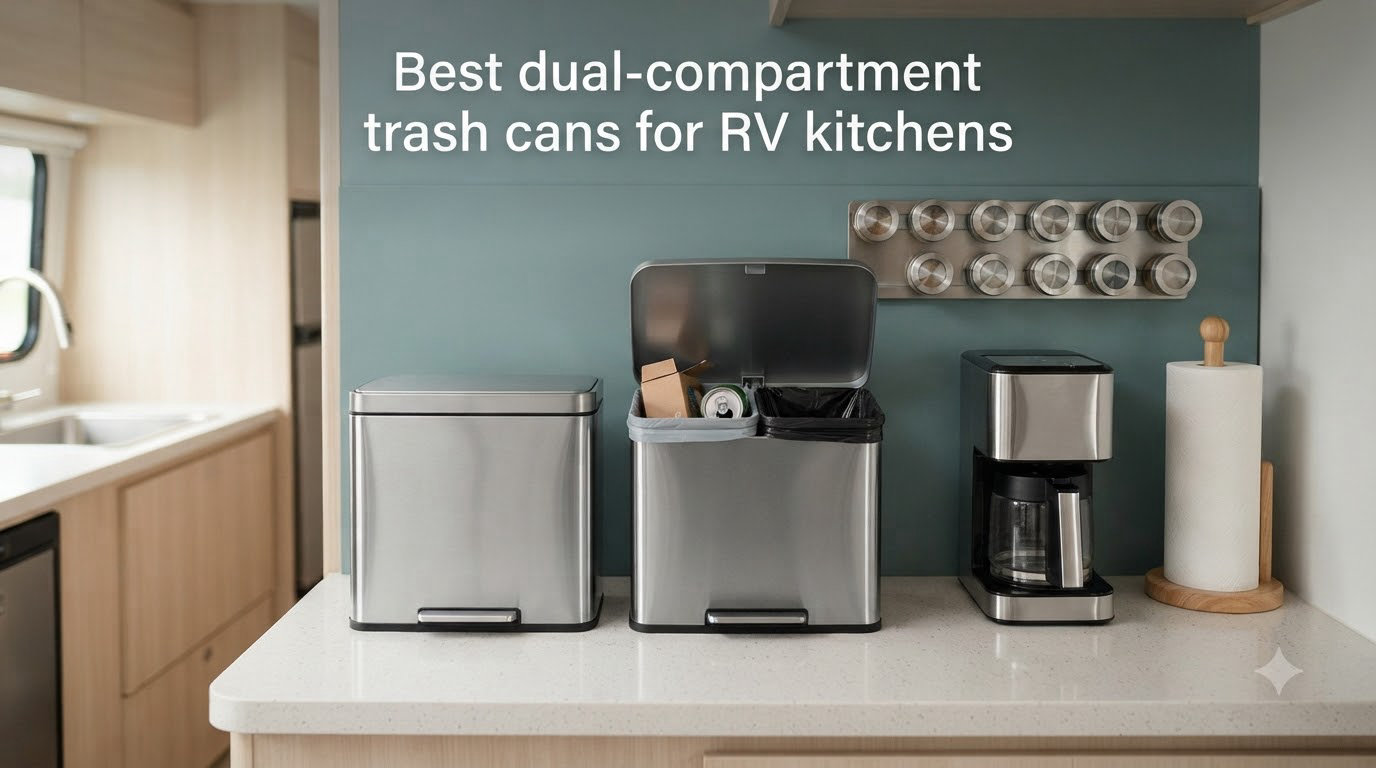 Best dual-compartment trash cans for RV kitchens