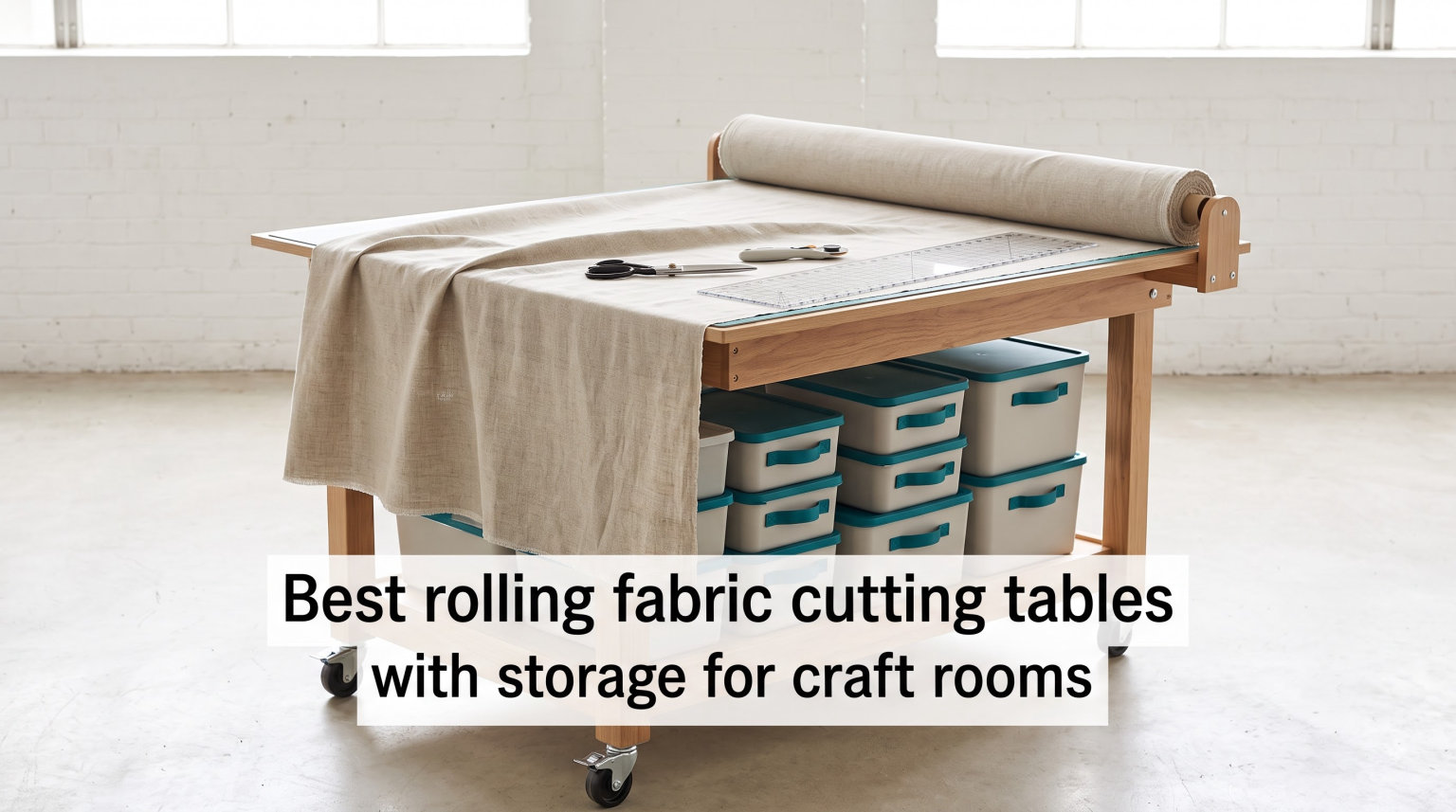 Best rolling fabric cutting tables with storage for craft rooms