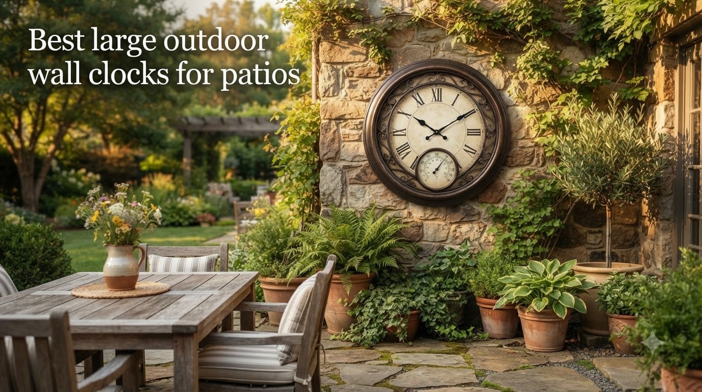 Best large outdoor wall clocks for patios