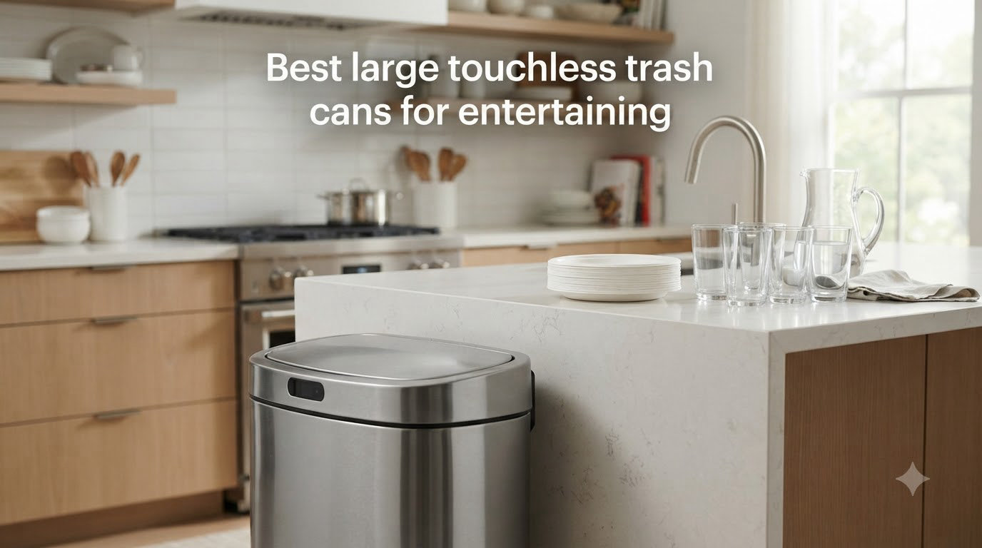 Best large touchless trash cans for entertaining