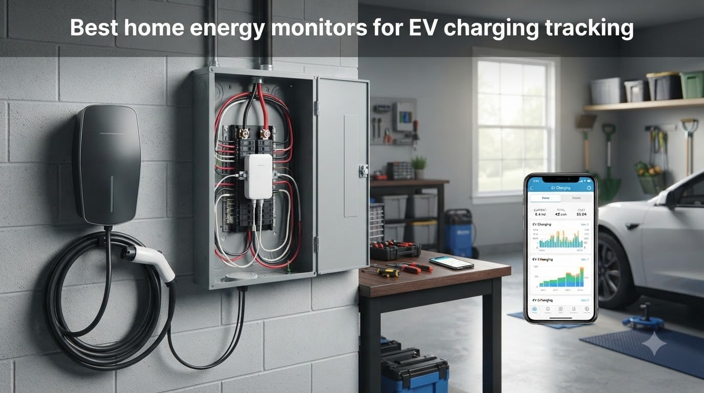 Best home energy monitors for EV charging tracking