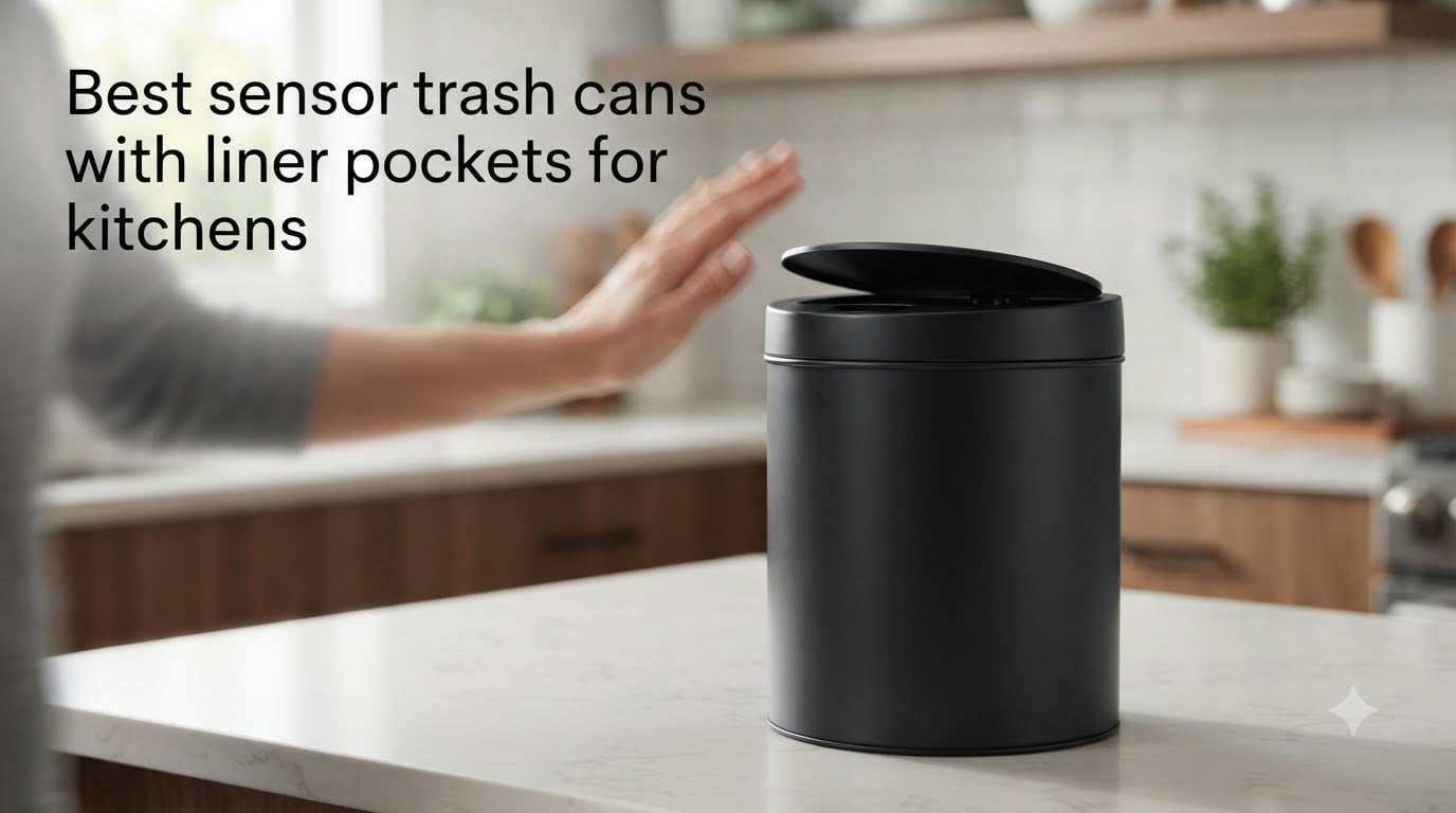 Best sensor trash cans with liner pockets for kitchens