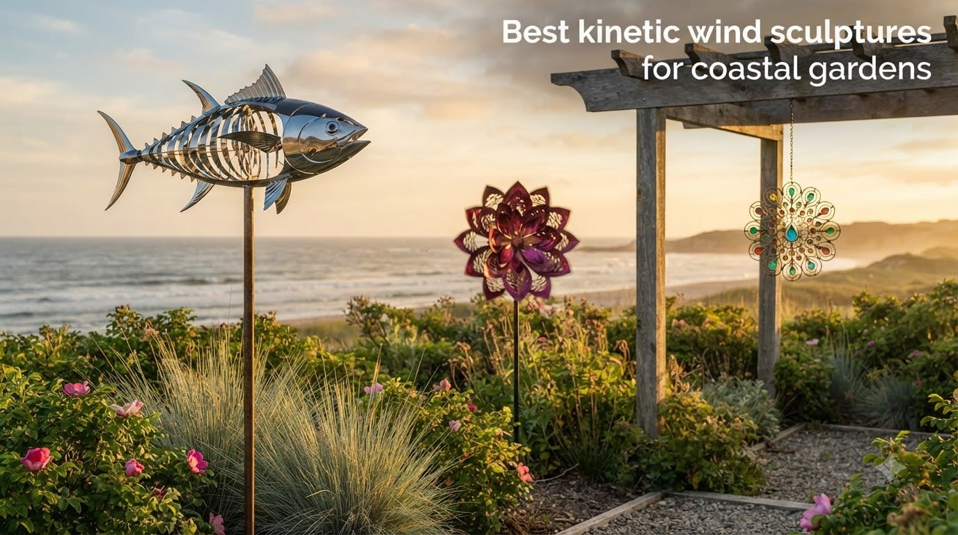 Best kinetic wind sculptures for coastal gardens