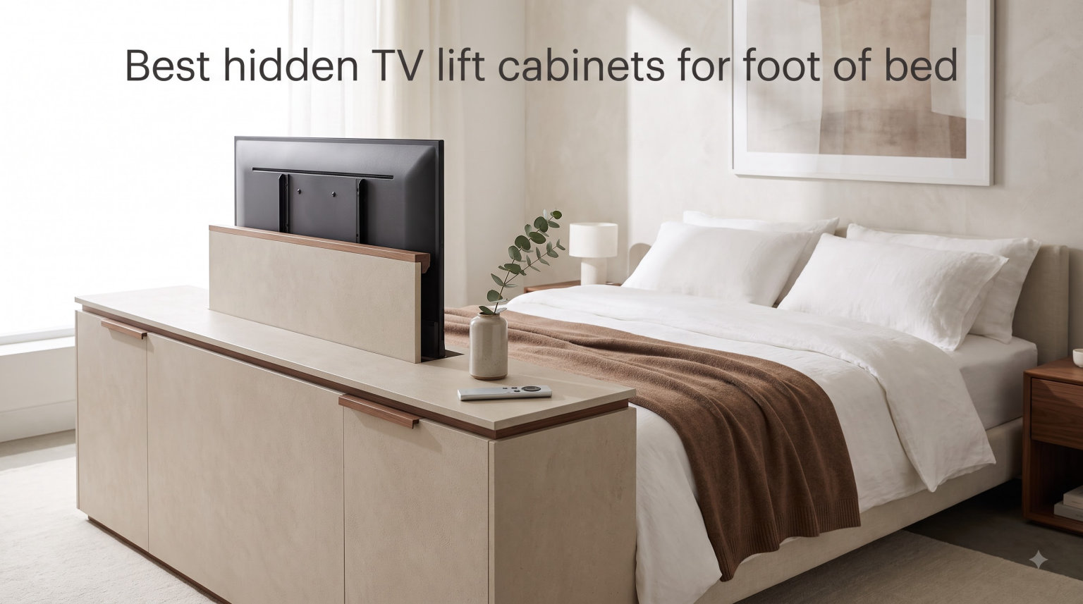 Best hidden TV lift cabinets for foot of bed