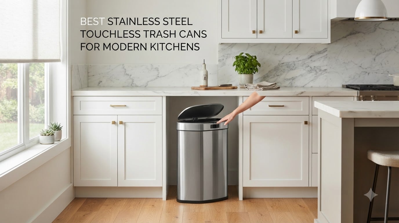 Best stainless steel touchless trash cans for modern kitchens