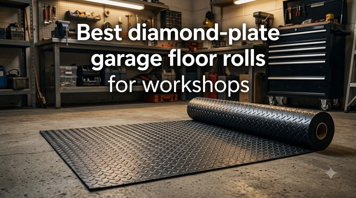 Best diamond-plate garage floor rolls for workshops