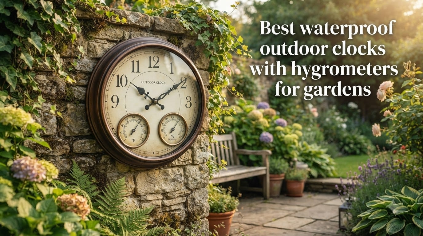 Best waterproof outdoor clocks with hygrometers for gardens