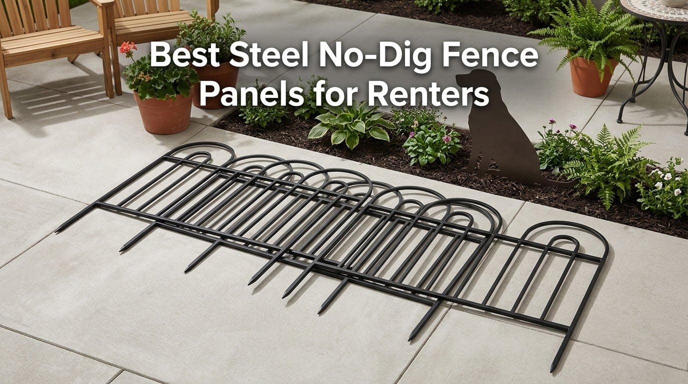 Best Steel No-Dig Fence Panels for Renters