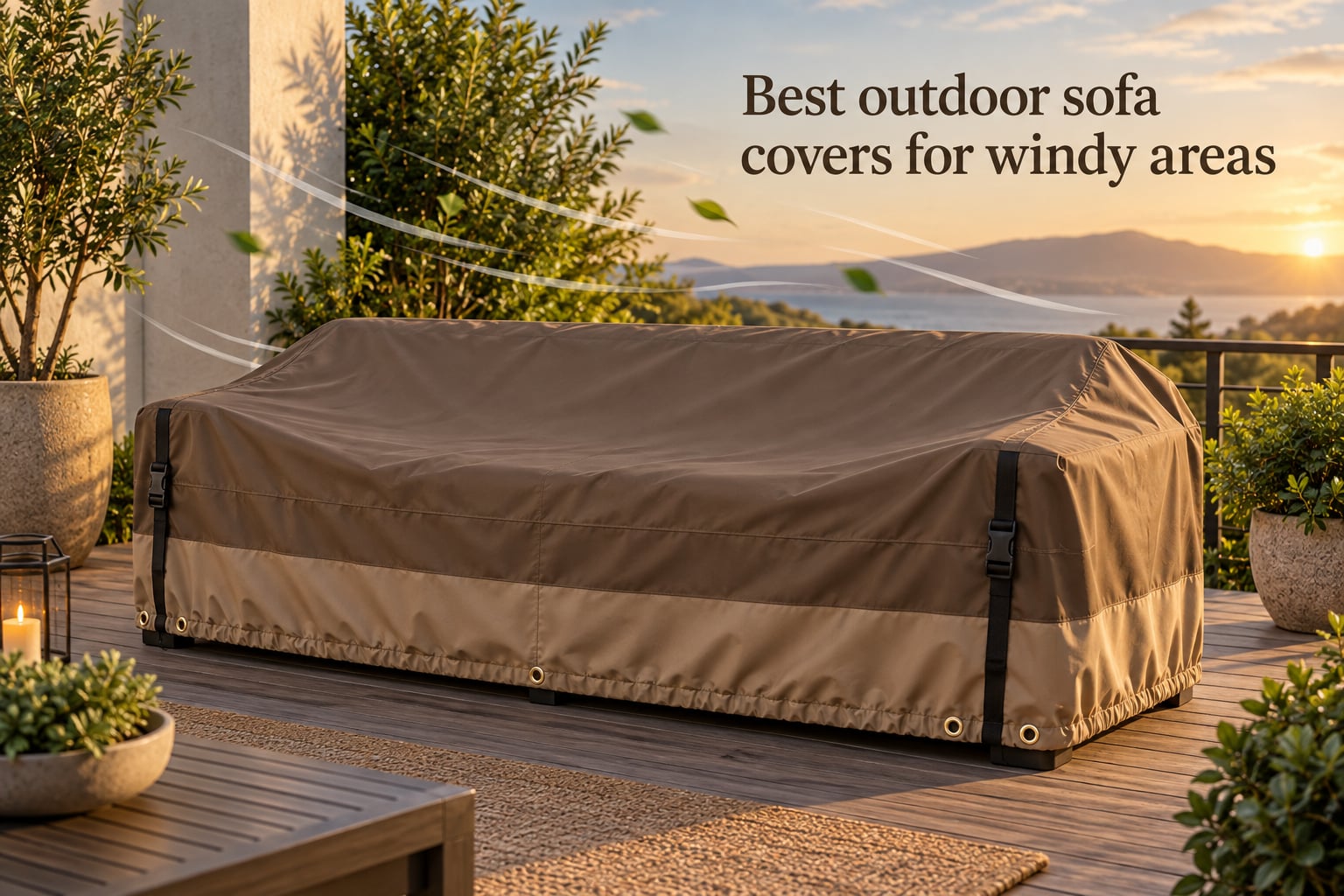 Best outdoor sofa covers for windy areas