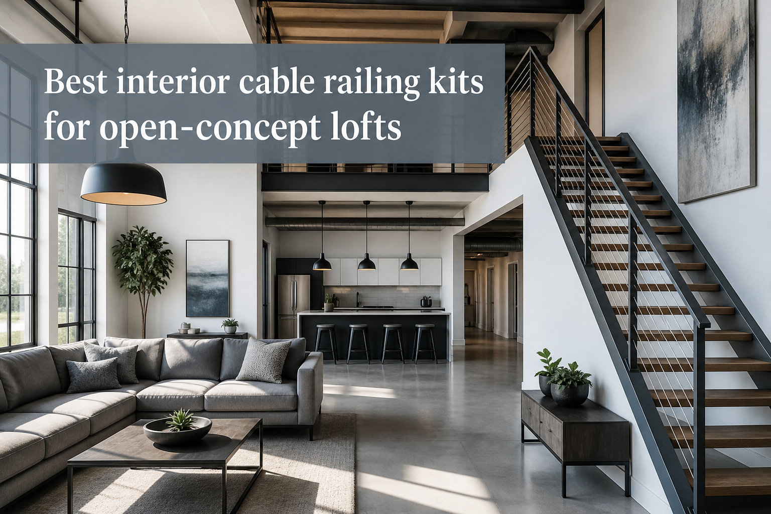 Best interior cable railing kits for open-concept lofts