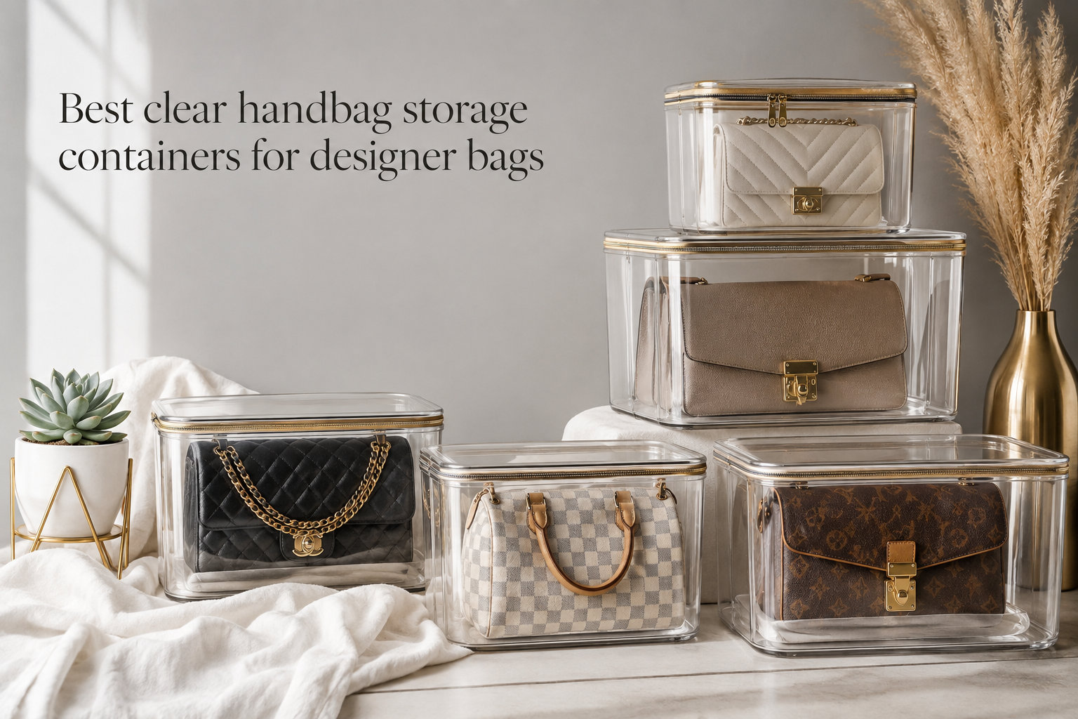 Best clear handbag storage containers for designer bags