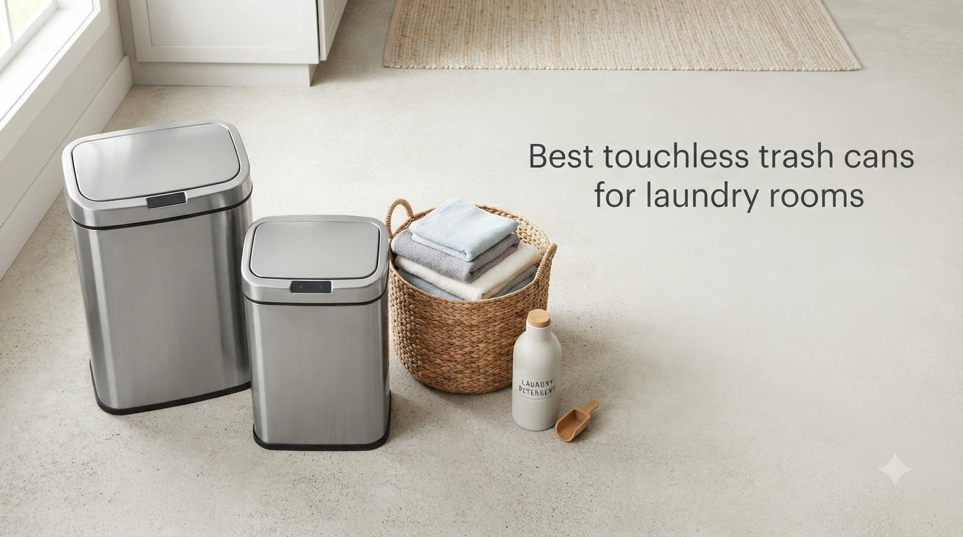 Best touchless trash cans for laundry rooms