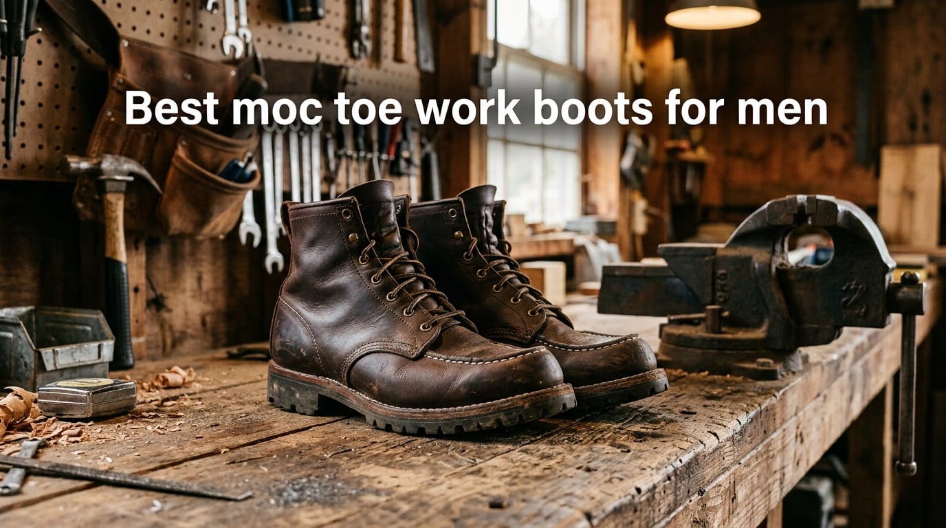Best moc toe work boots for men