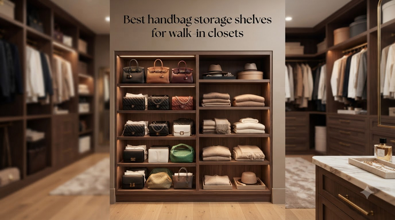 Best handbag storage shelves for walk-in closets