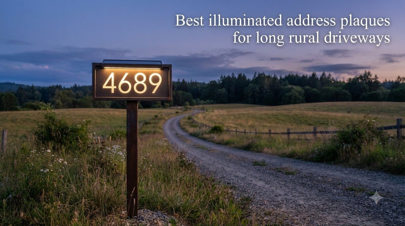 Best illuminated address plaques for long rural driveways