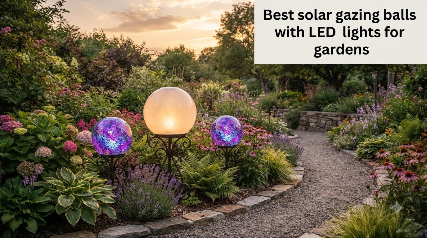 Best solar gazing balls with LED lights for gardens