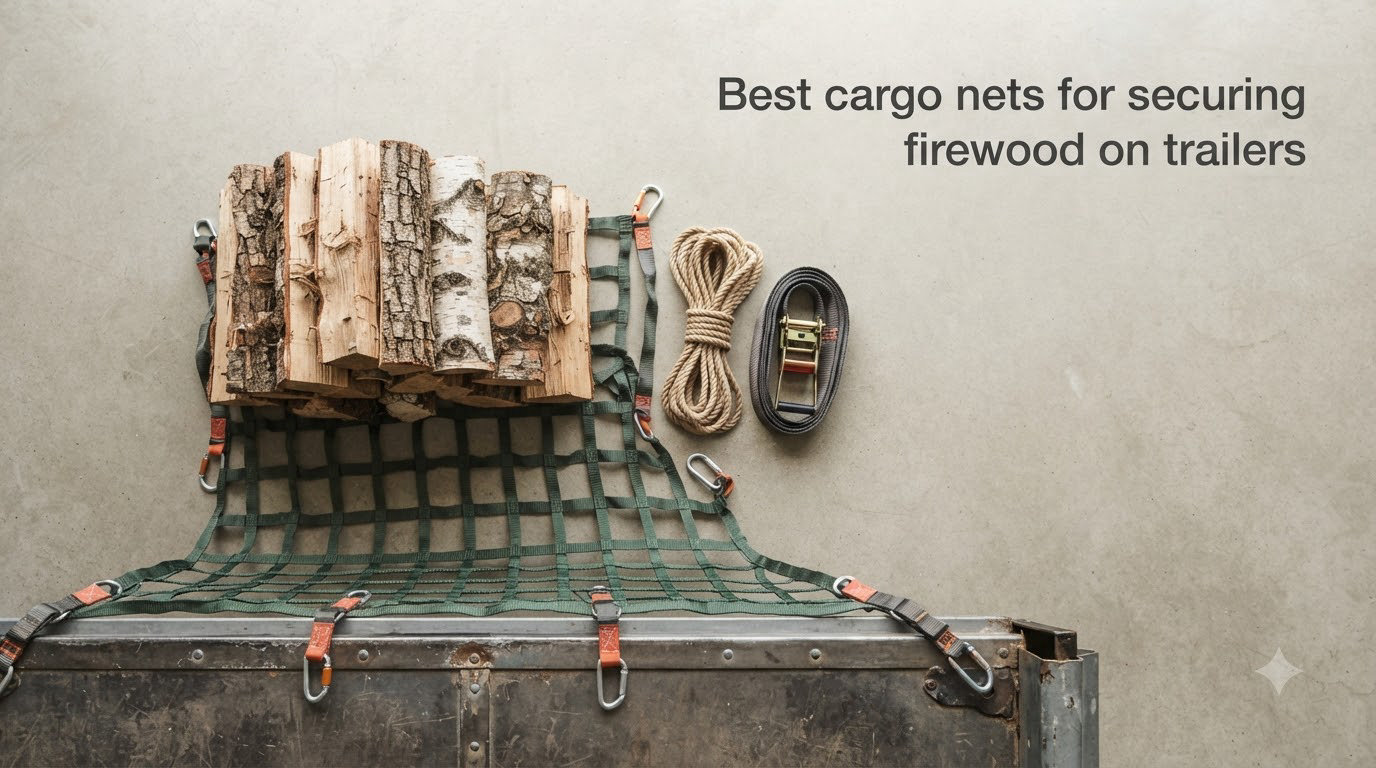 Best cargo nets for securing firewood on trailers