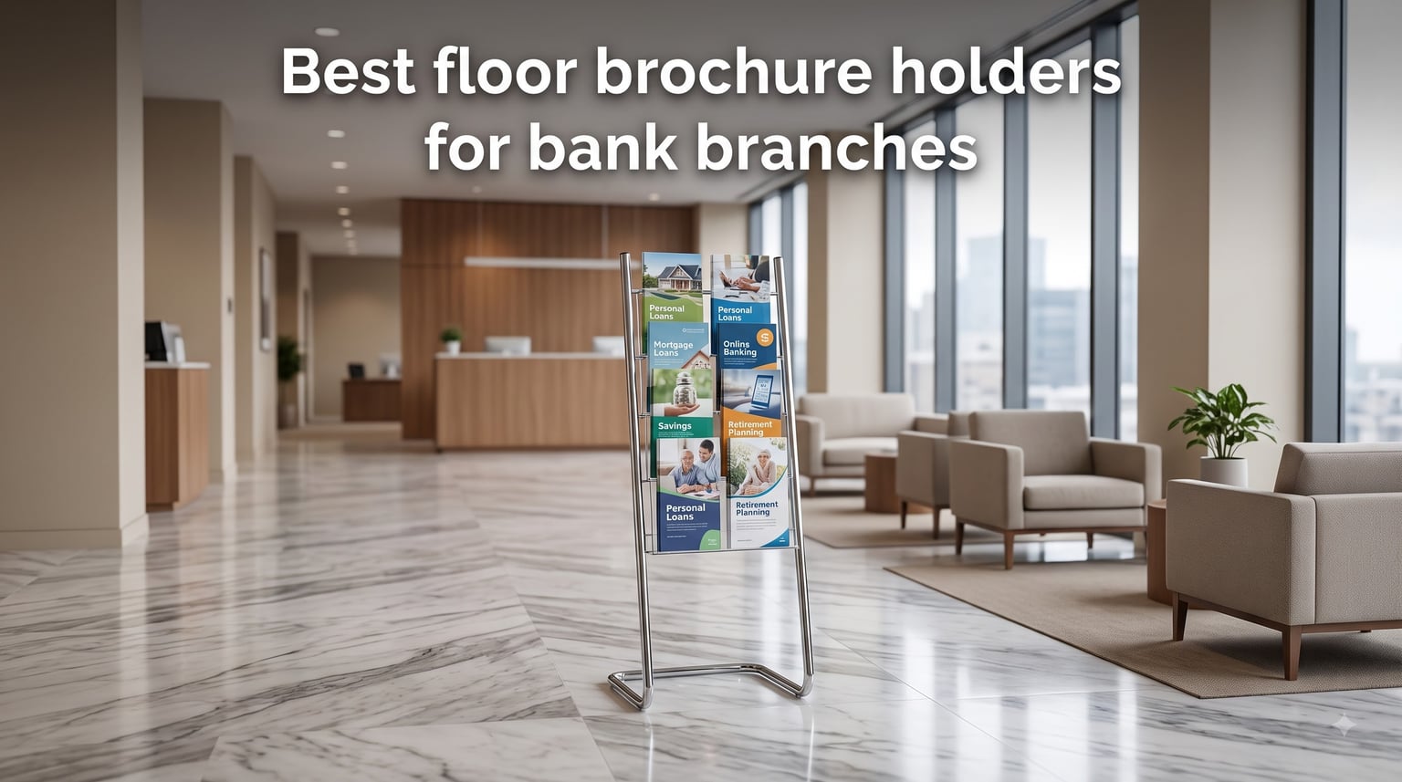 Best floor brochure holders for bank branches