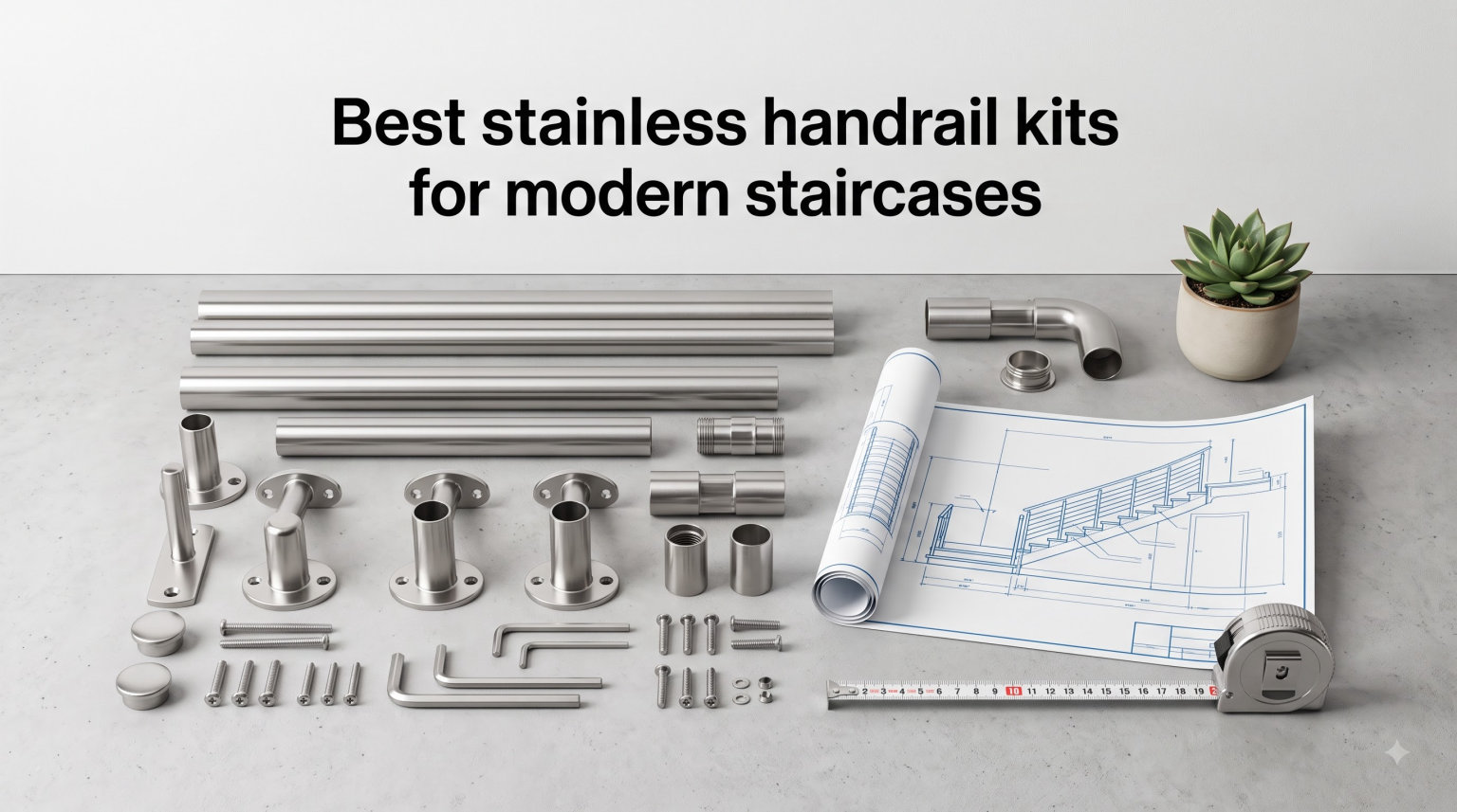 Best stainless handrail kits for modern staircases