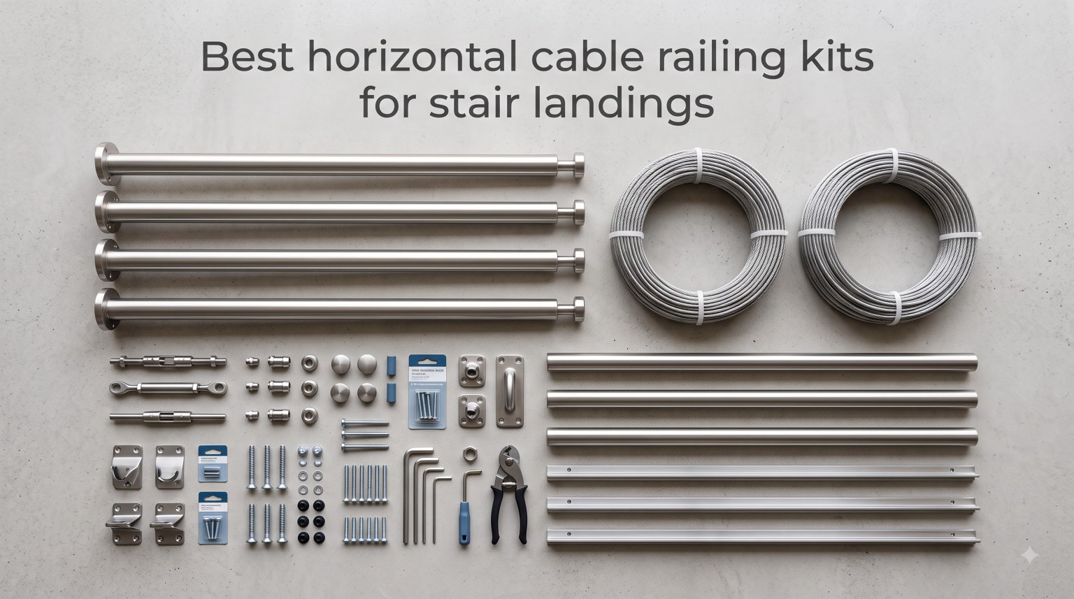 Best horizontal cable railing kits for stair landings