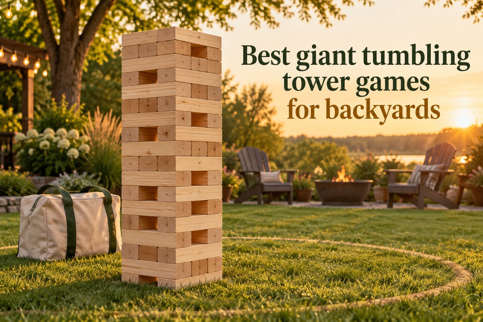 Best giant tumbling tower games for backyards
