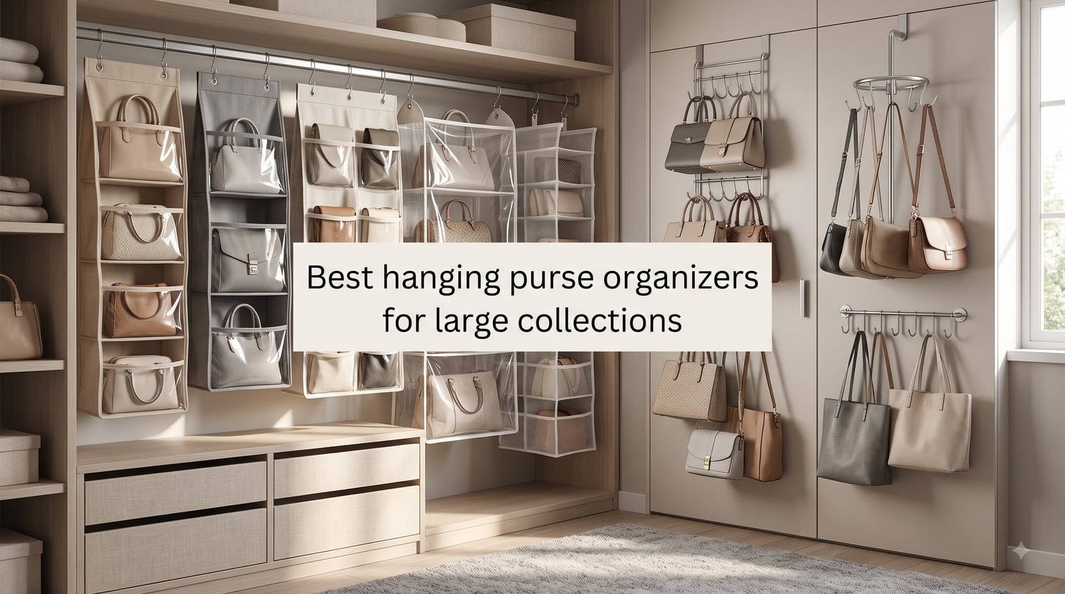 Best hanging purse organizers for large collections