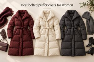 Best belted puffer coats for women