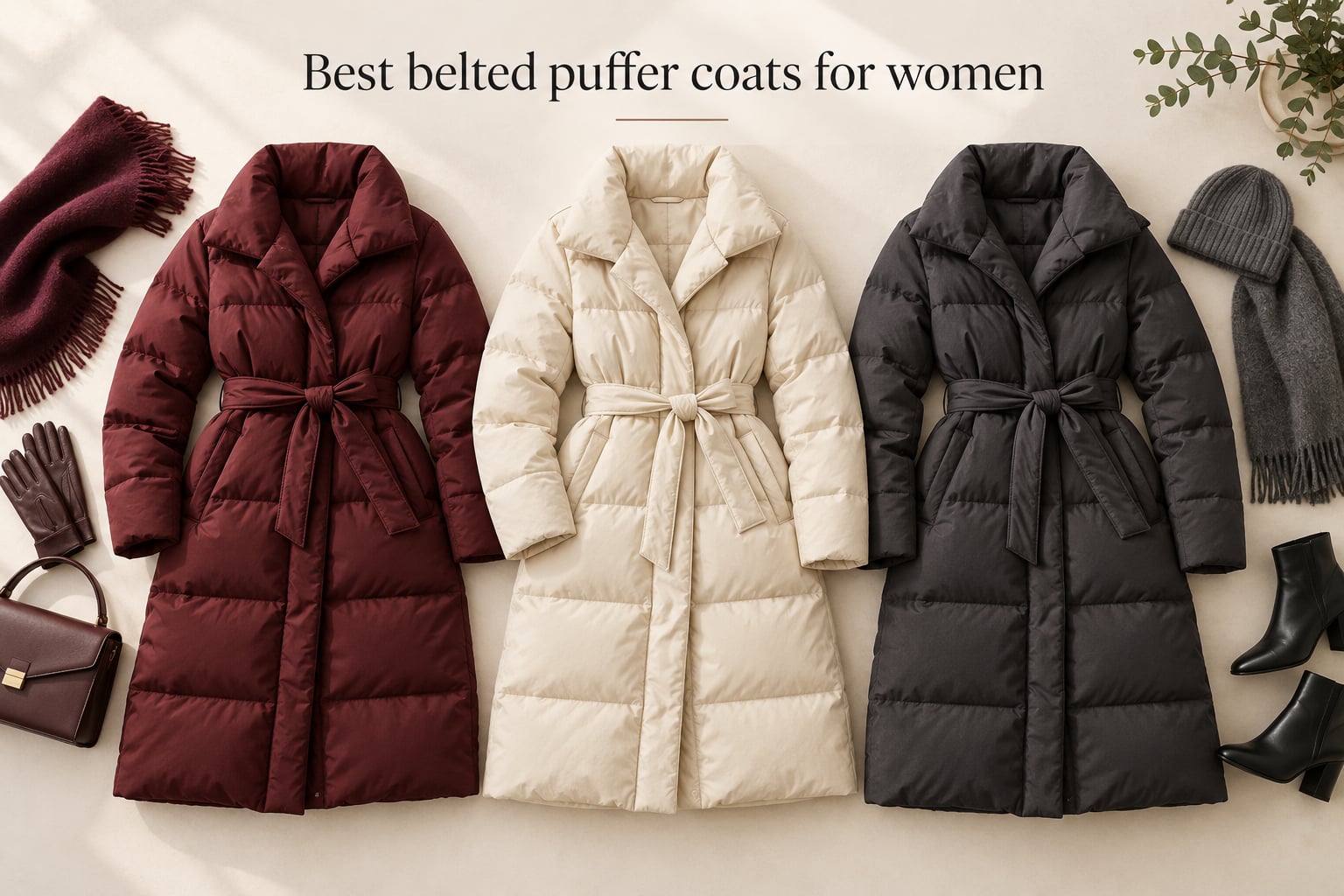 Best belted puffer coats for women