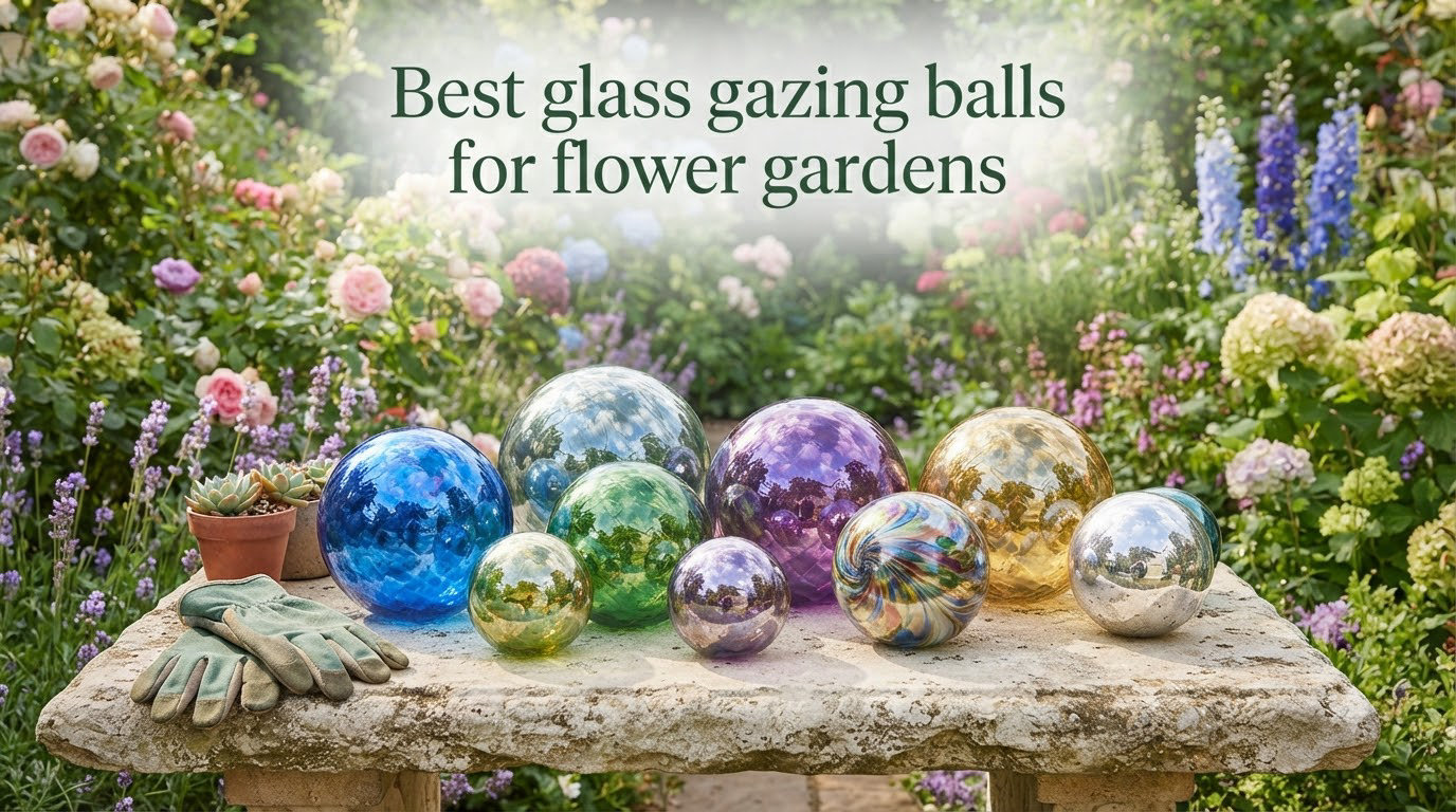 Best glass gazing balls for flower gardens